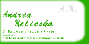 andrea melicska business card